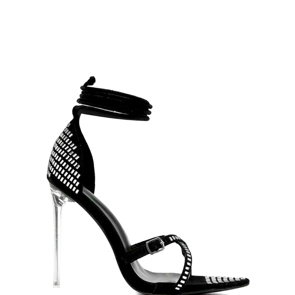 SEXY rhinestone & buckle suede stilettos to rattle off your enemies!